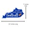 Kentucky "Let's Get Ready For Some Football" Metal State Sign (Blue, White, Brown, 15"L X 7"H) - For Sports Parties, Homecoming Mums, Wreath Accents, Crafts, and Decorations